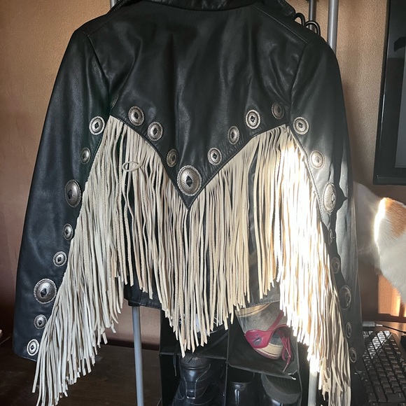 Gypsy Leather Riding Jacket Size 8 with Fringe - Picture 3 of 4